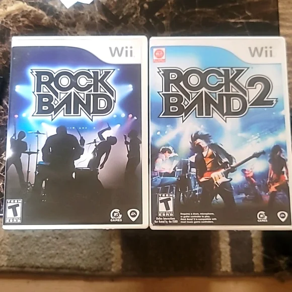 Wii Rock Band & Rock Band 2 Video Games Rated Teen - Picture 1 of 5